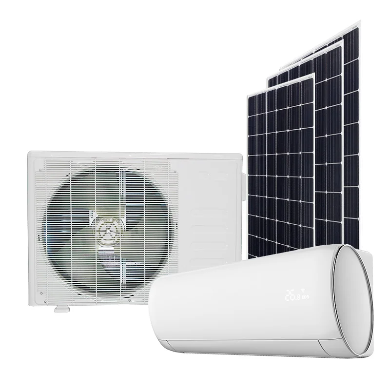 
On grid energy saving 12000BTU AC/DC Hybrid solar powered air conditioner 