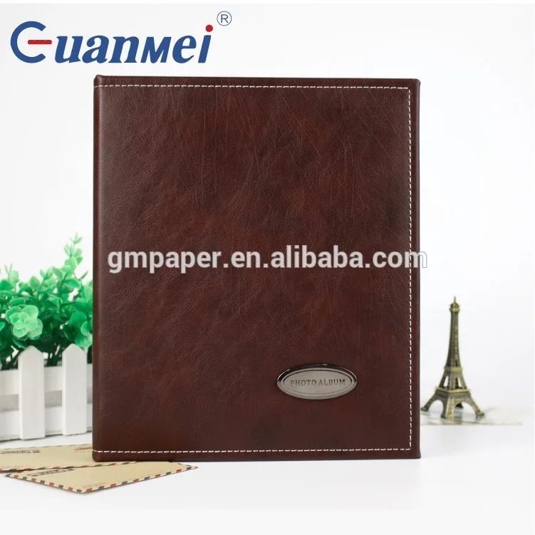 Cheap price 40 Sheet 160 photo slip in PP pocket photo album Post bound Leather 5R scrapbook album 5x7 wedding photo books