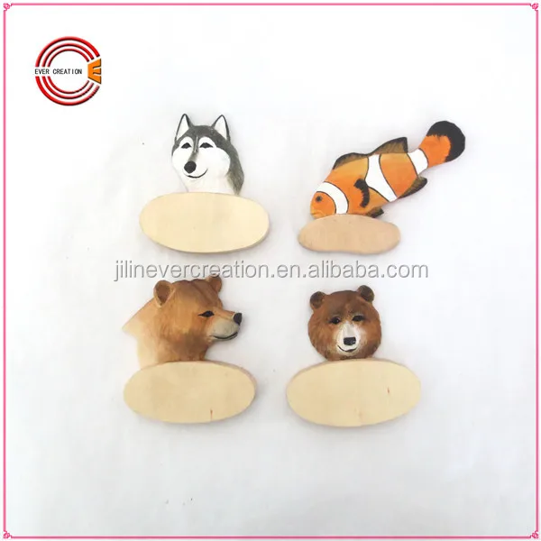 best selling wood caving crafts wooden animal rooster magnet custom fridge magnet
