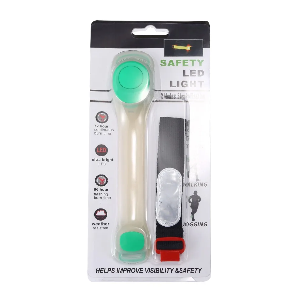 Running Safety Cycling Jogging Reflective Belt Wrist Ankle Convenient LED Slap Band