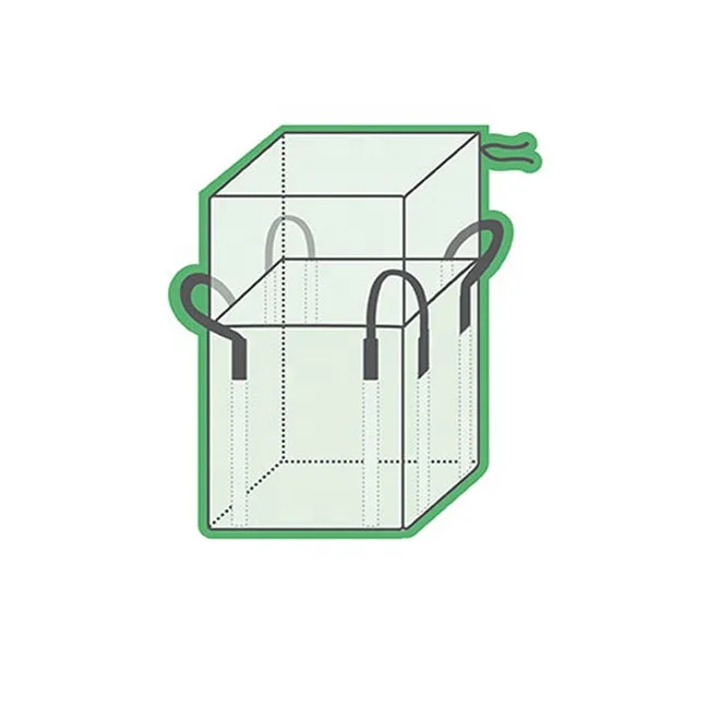 
Cross corner loop duffle top skirt top flat bottom FIBC bulk bags 