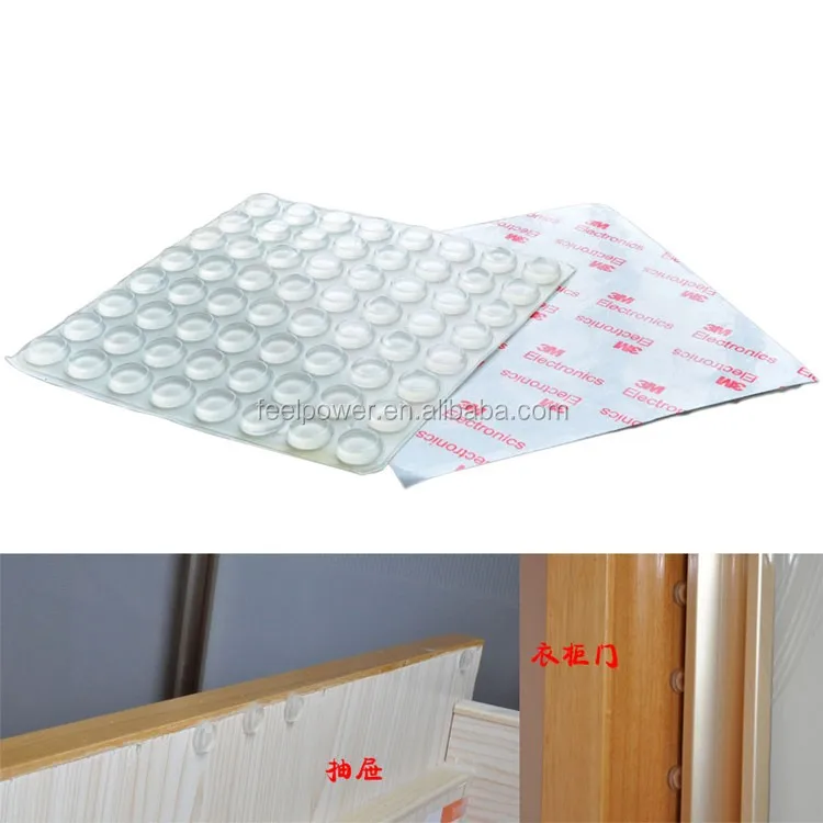 Soft Self Adhesive Silicone Rubber Bumpers Pads Anti slip bumpons for Furniture