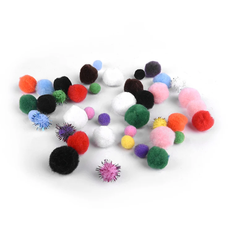 Wholesale DIY Craft Pack 131 Pieces Moving Eyes Assorted Pom Poms Chenille Stems Pipe Cleaners