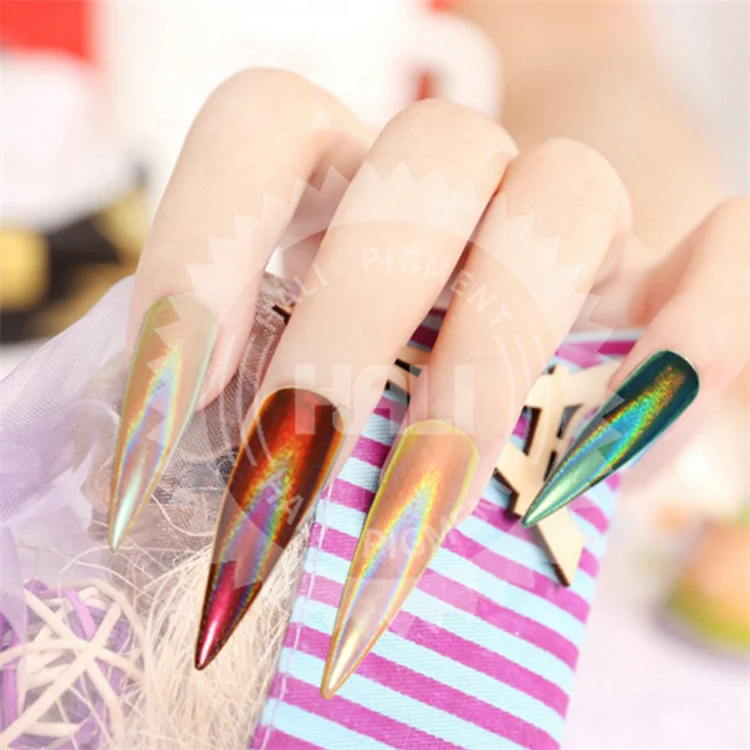 chrome chameleon pigment color moving powder coloring flip mica pigment