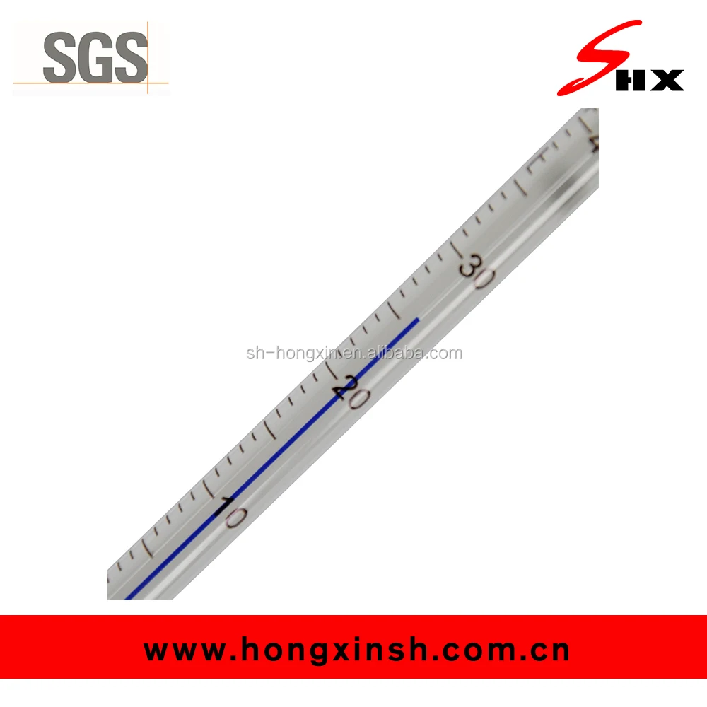 Industrial type glass alcohol thermometer
