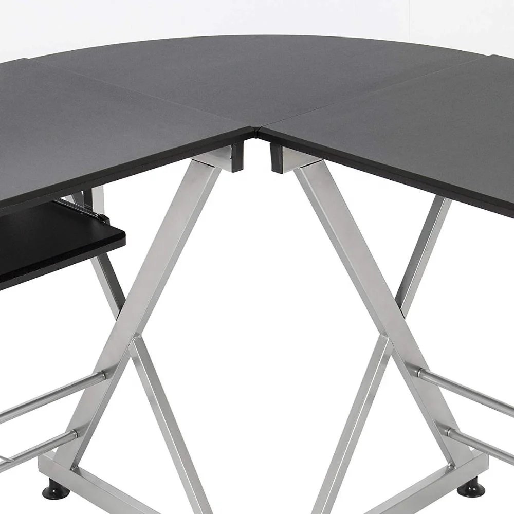 Wooden L Shaped Desk Corner Desk Office Desk Computer Station PC Home Workstation Office Furniture Commercial Furniture Modern