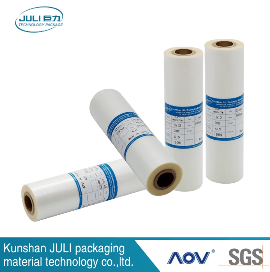 19 micron BOPP heat sealable film /bopp Glossy Thermal film for Packaging & Lamination