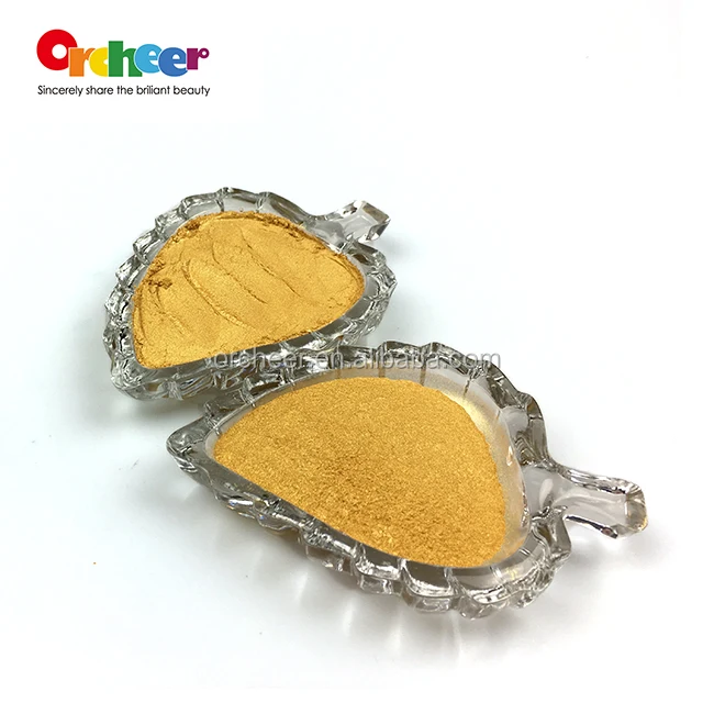 
2019 real 24k gold color pearl pigment powder for printing ink, Ceramic tile beauty sewing agent 