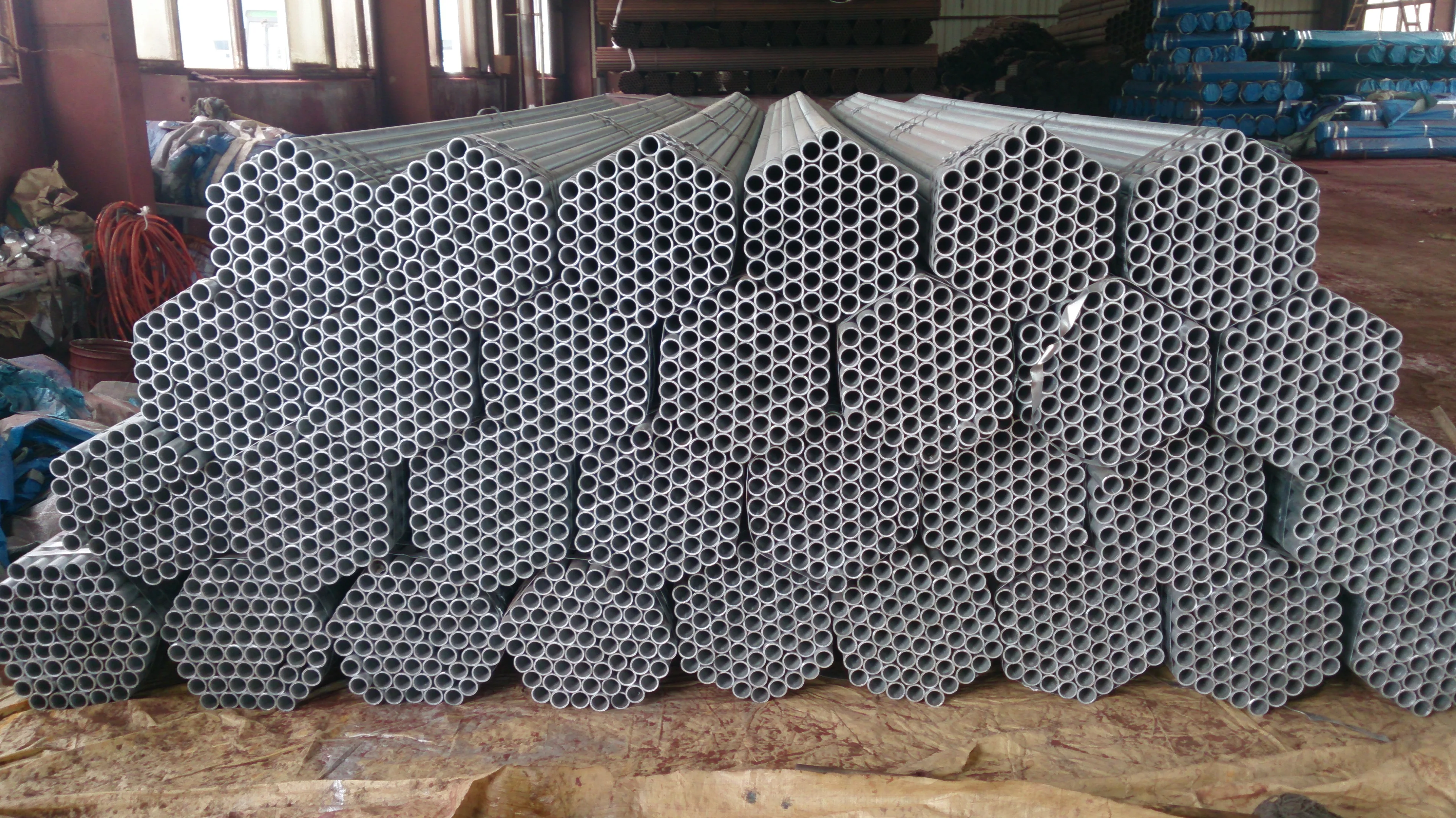 Best Selling FRD Brand Top Quality Manufacture EN39/BS1139 Standard HDG Galvanized Scaffolding Carbon Steel Pipe Tube