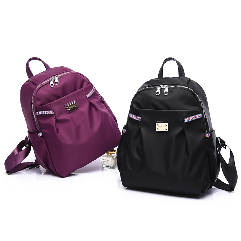 Wholesale big capacity popular black college backpack multifunctional backpack women