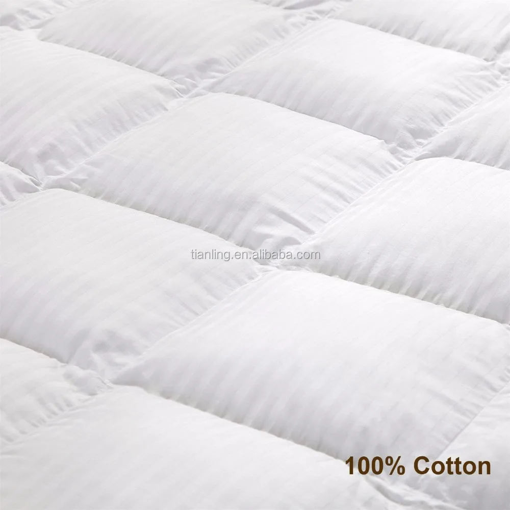 
King Size Duvet Insert White Goose Down Feather Comforter 100% Cotton Cover Fluffy Bed Quilt Blanket All Season (King, White) 