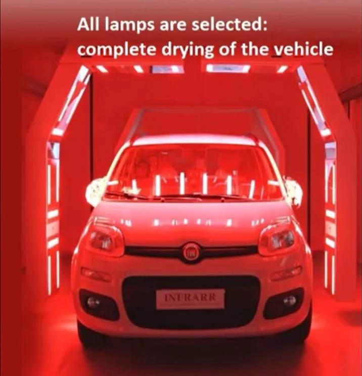 Goldisgood Paint curing heater lamp ruby heat lamp infrared heating element  for car painting