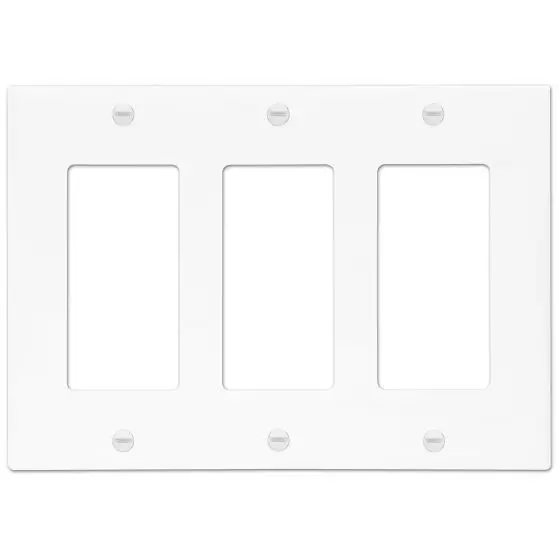 Shanghai Linsky 3 Gang Unbreakable GFCIs/Switches/USB outlet Screw Plastic decorator Wall Plate