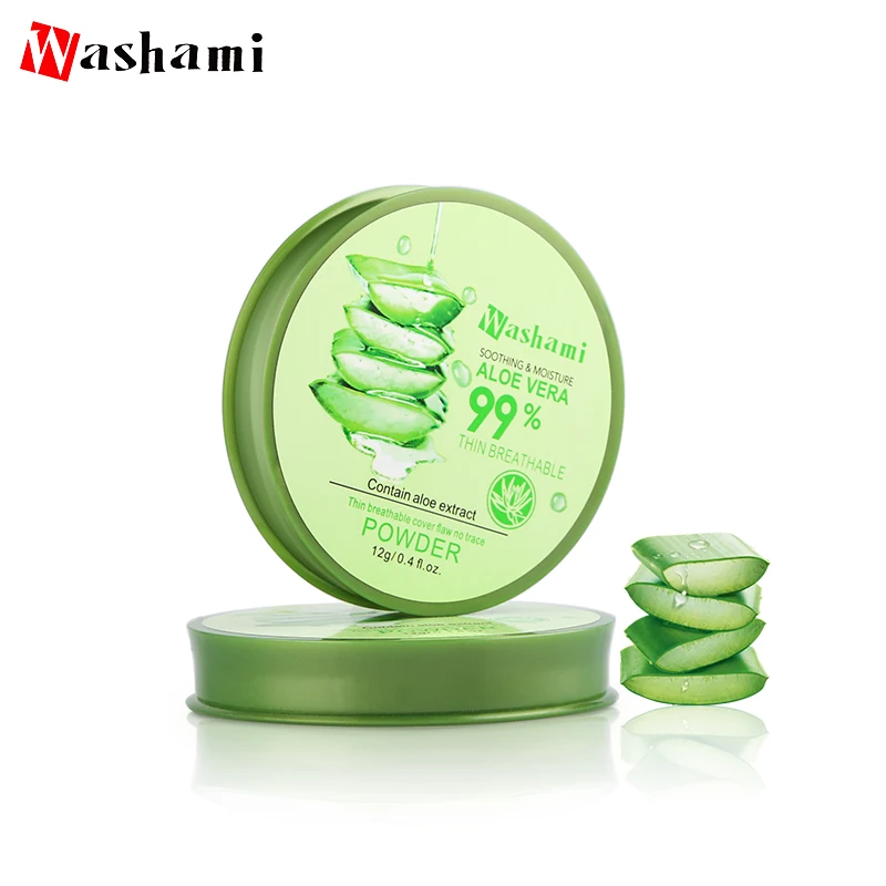 Экстракт алоэ вера, компактный и тонкий цвет лица, водонепроницаемый дышащий макияж, компактная пудра