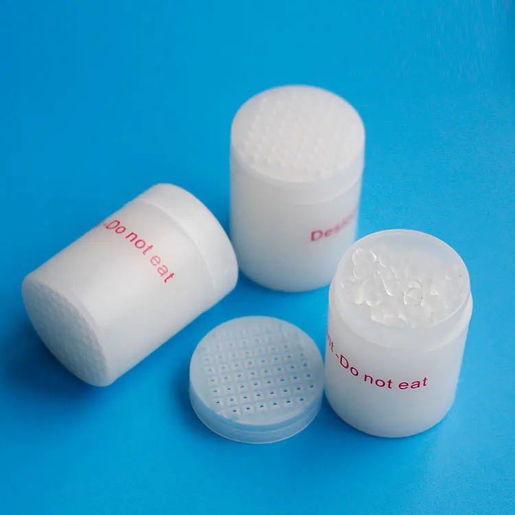 Cylindric desiccant canister silica gel for pharmaceutical primary packaging
