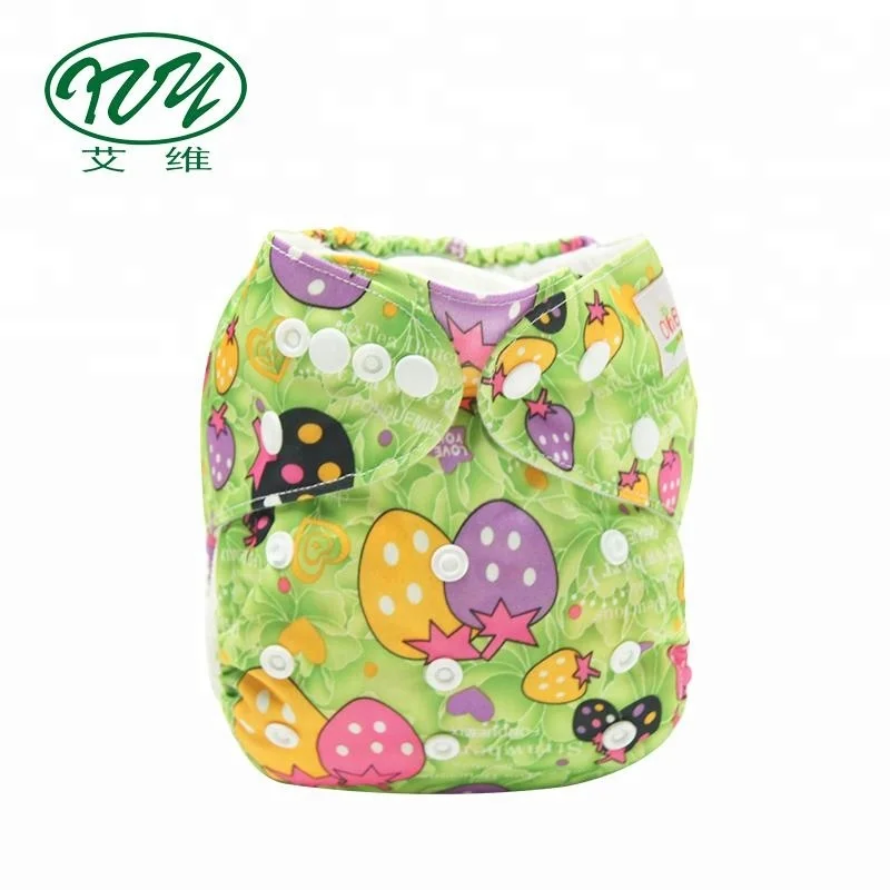 Wholesale Reusable Washable Cute Patterns Microfiber Bamboo Charcoal Cloth Diapers
