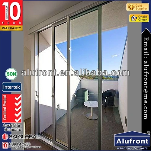 Factory price  tempered balcony sliding glass door for buildings