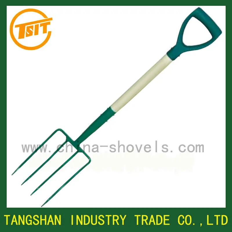garden digging fork with short handle