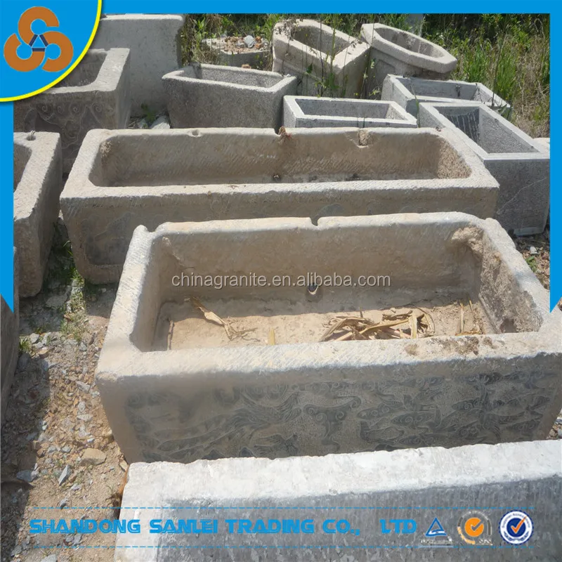 Garden decoration granite used antique water trough