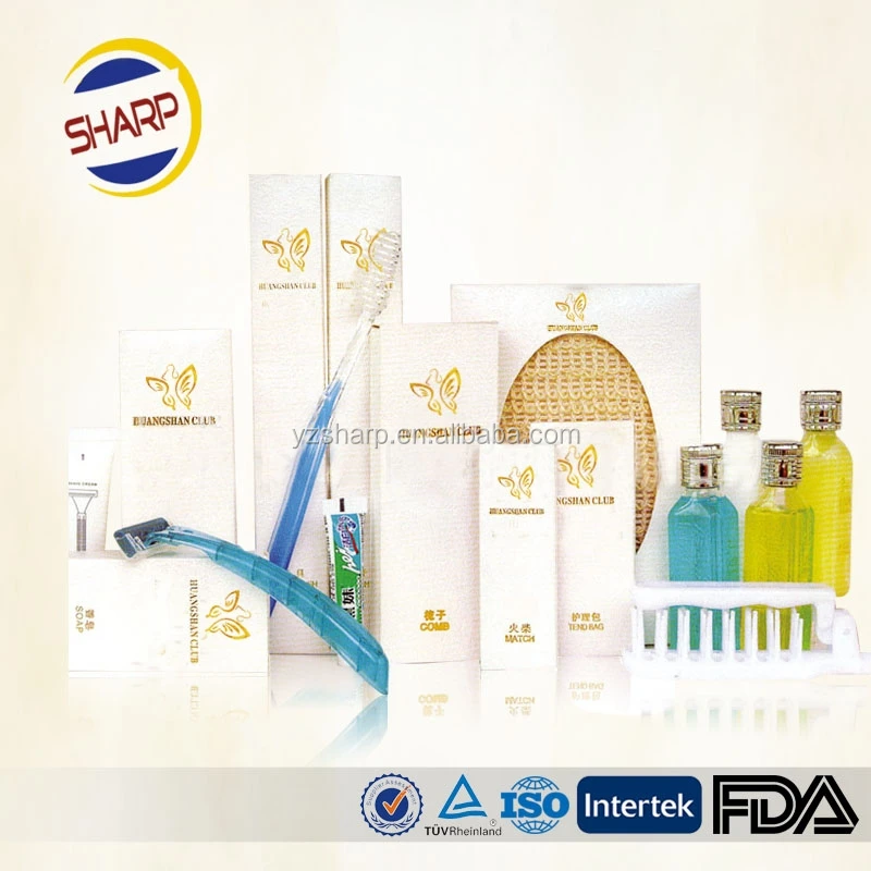 Disposable hotel supply items, hotel supply amenity