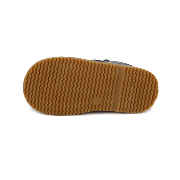OEM Guangzhou Manufacturer Genuine Leather Navy Baby Boots Shoes with Hard Sole