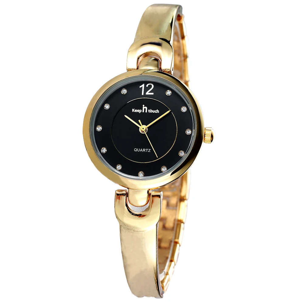 Fashion design beautiful ladies watch luxury rose gold watches