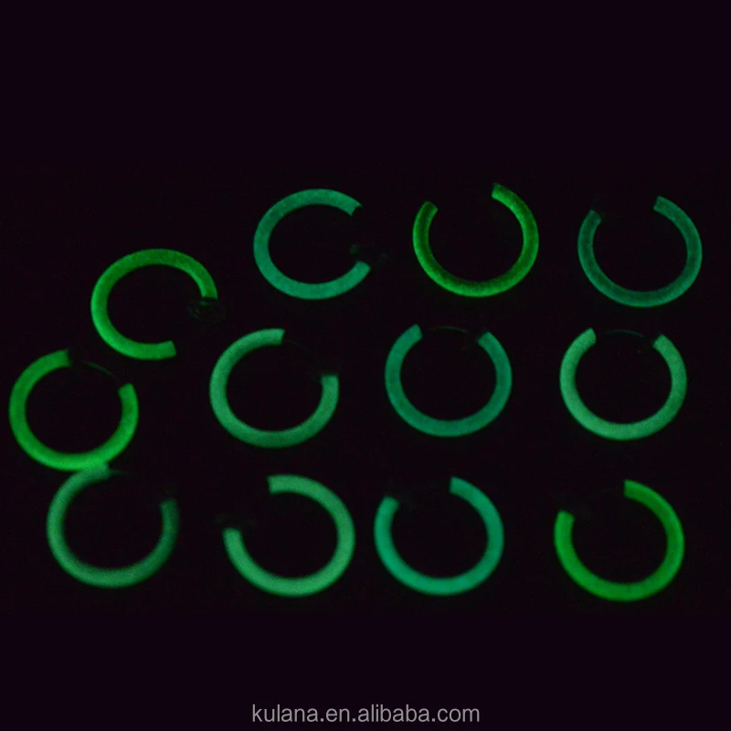 Glow in the dark Earrings Lip Nose Clip On non Piercing earrings body jewelry