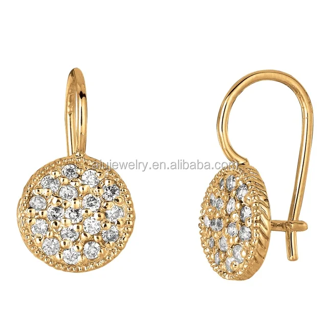 High Quality lady fashion 24 Carat Gold Earrings