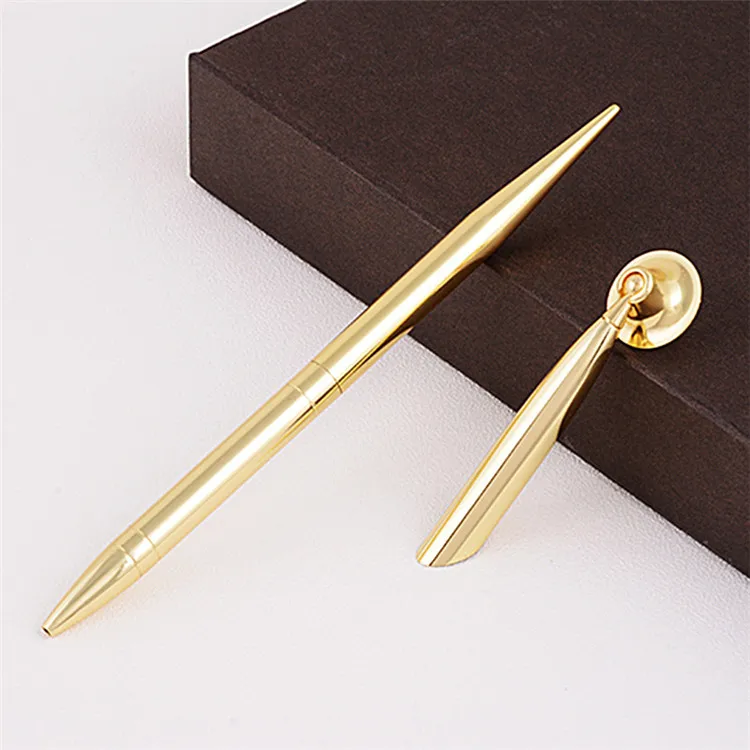 Metal table desk stand pens special magnetic floating ball pen with custom logo