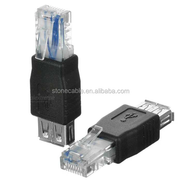 USB 2.0 Type A Female To Male Ethernet RJ45 Connector Adapter