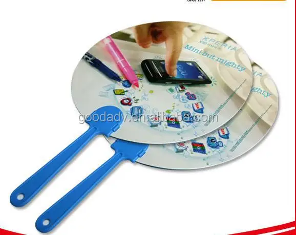 2022 Eco-friendly Promotional PP round hand fan / custom chinese fan
