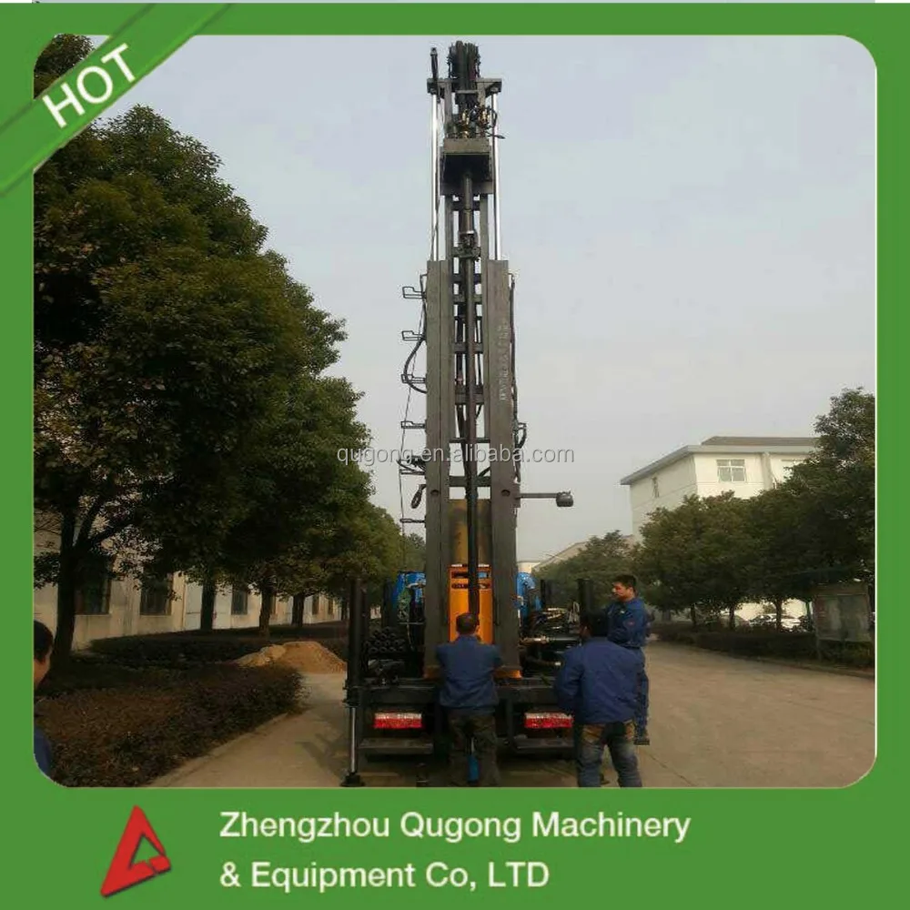 KW20 200m truck mounted bore well drilling machine, work with air compressor or mud pump