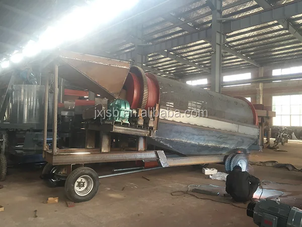 Mobile Movable Gravel Sand Gold Trommel Screen