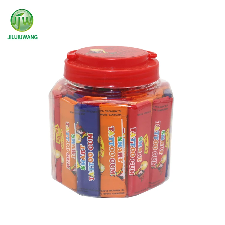 OEM 4 г Смешанные фруктовые ароматы конфеты наклейка татуировки жевательная резинка