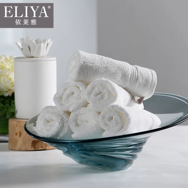 Luxury white color 5 star hilton hotel luqury bath towel set for hotel,hotel balfour spa towels with logo embossed