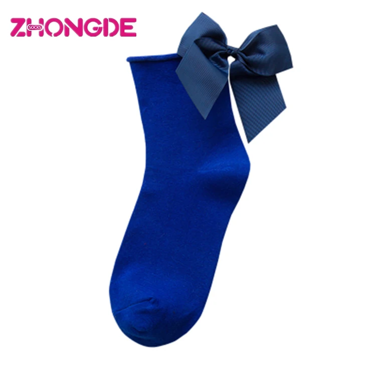 Korea cute bow socks Korean College wind wild thin heap socks