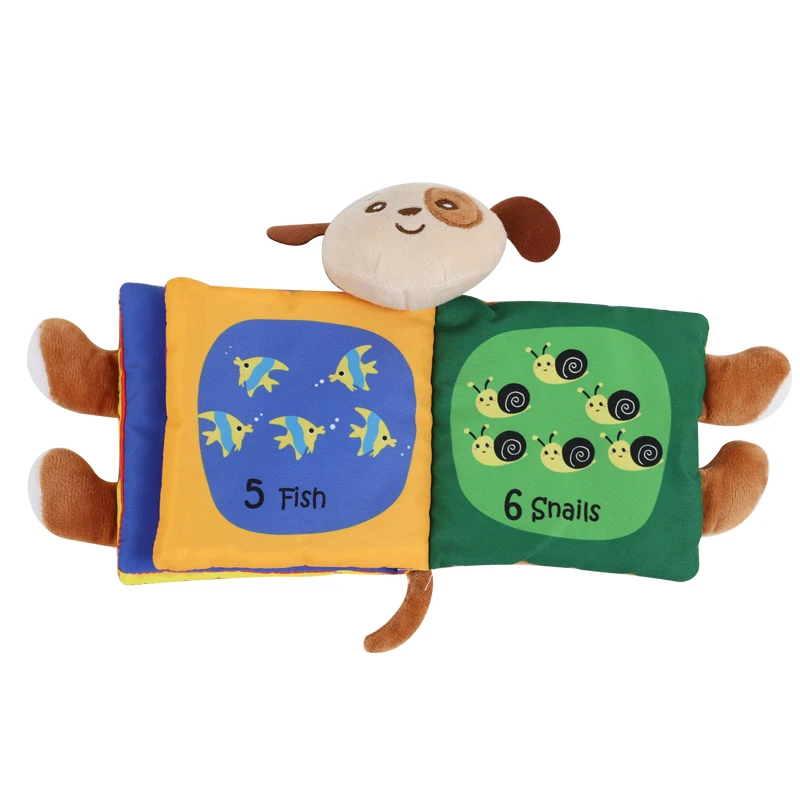 New Arrival 3D Crinkle Custom Baby Story Reading Cloth Books Washable Non-Toxic Fabric Soft Early Learning Sets for Kids