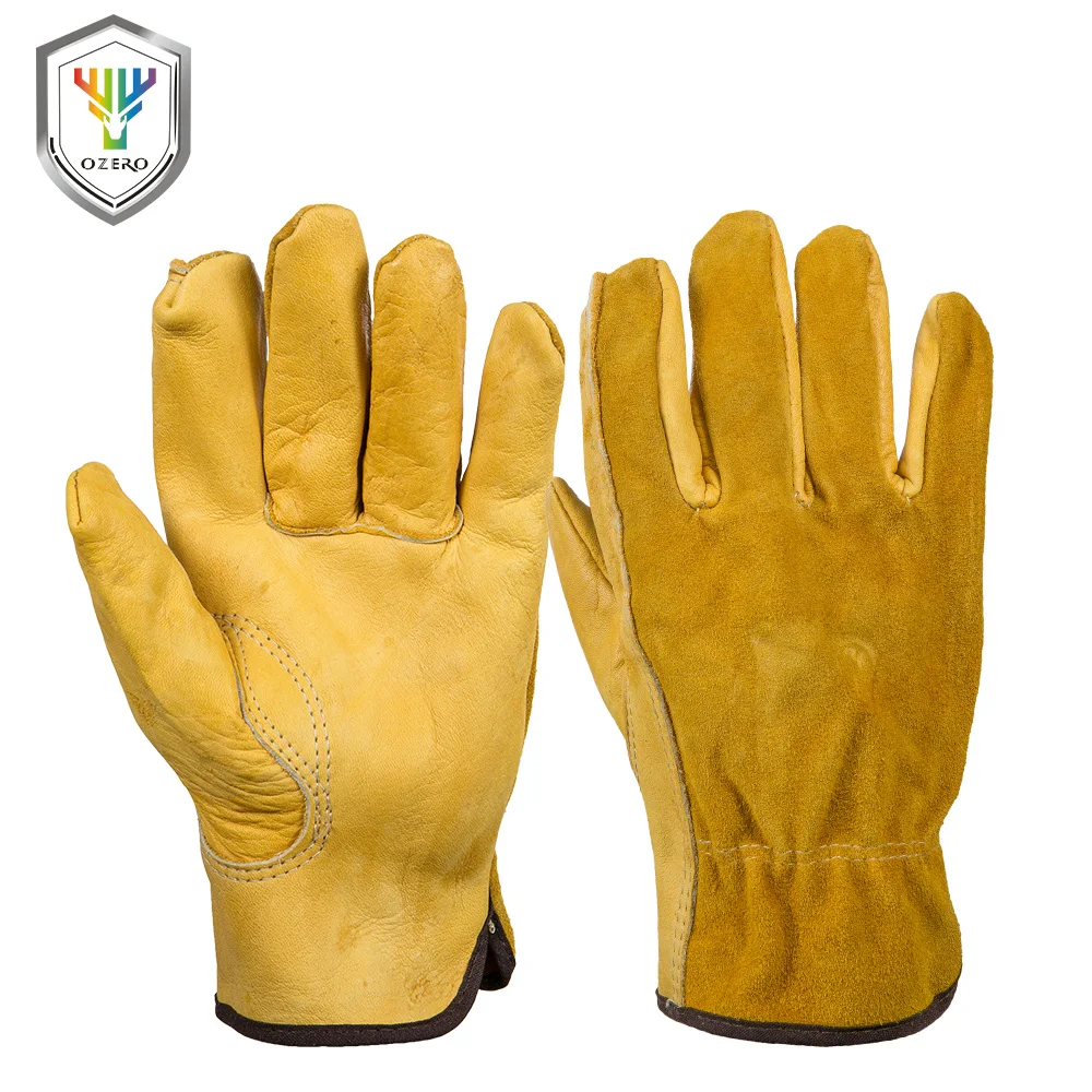 
Working with cowhide leather labor industrial leather hand glove 