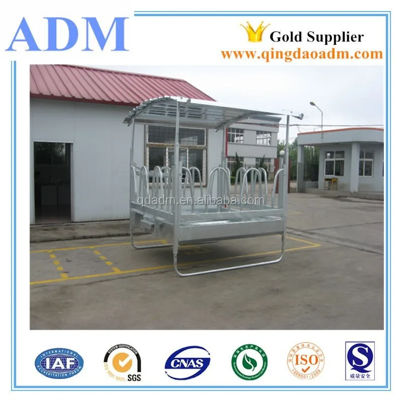 Australia Hot dipped Galvanized hay horse feeder with roof