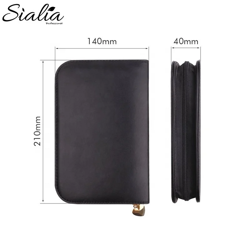 Factory Direct Sales Create Your Own Brand Luxury PU Leather Cosmetic Bag Travel Case Holder Custom Make Up Brush Pouch