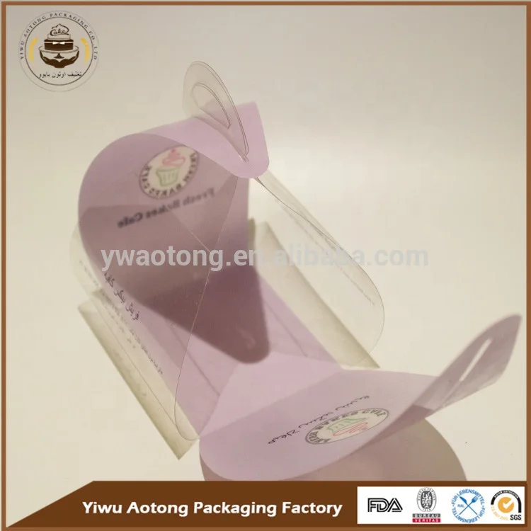 mini cupcake boxes PET clear plastic cake box for bakery packaging