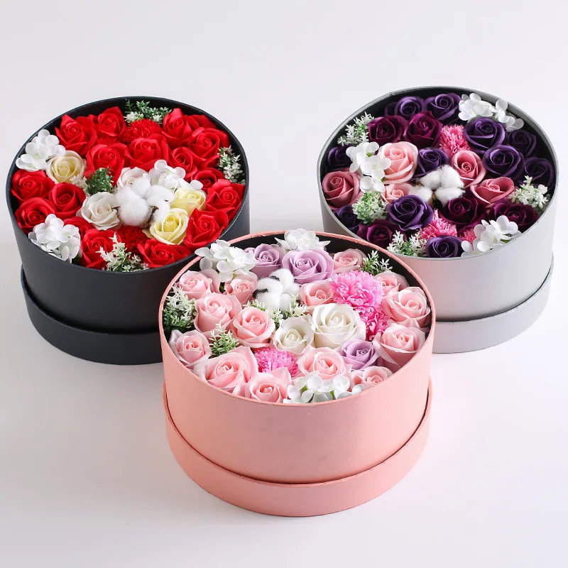 wholesale hot sell best gift  artificial soap flower box made in china