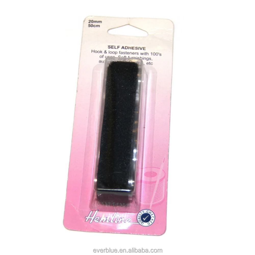 Nylon double side back to back hook and loop self adhesive fastener tapes velcro strap