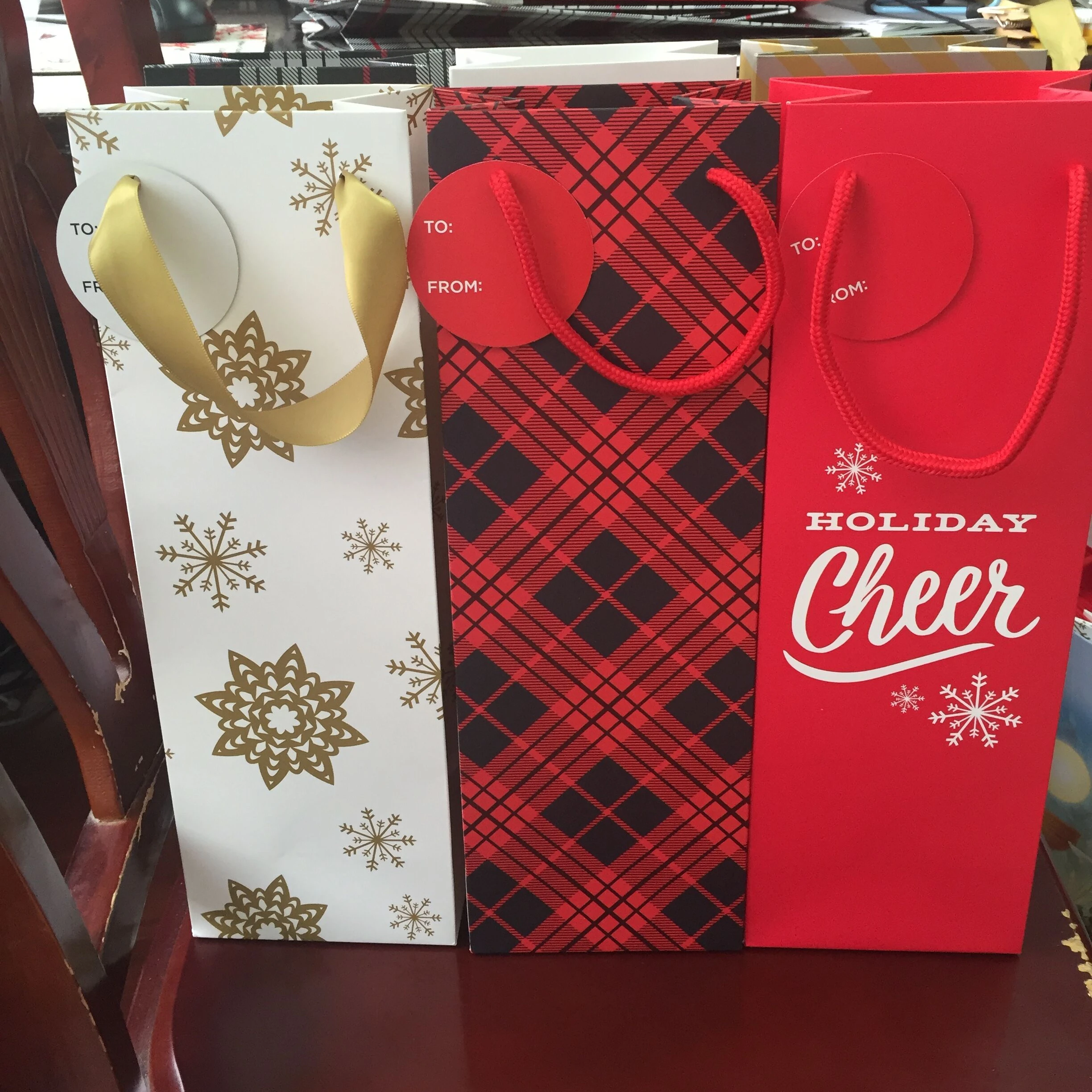 Cute Paper Carrier Bag/paper packaging wine bag/Christmas paper bag for Christmas day