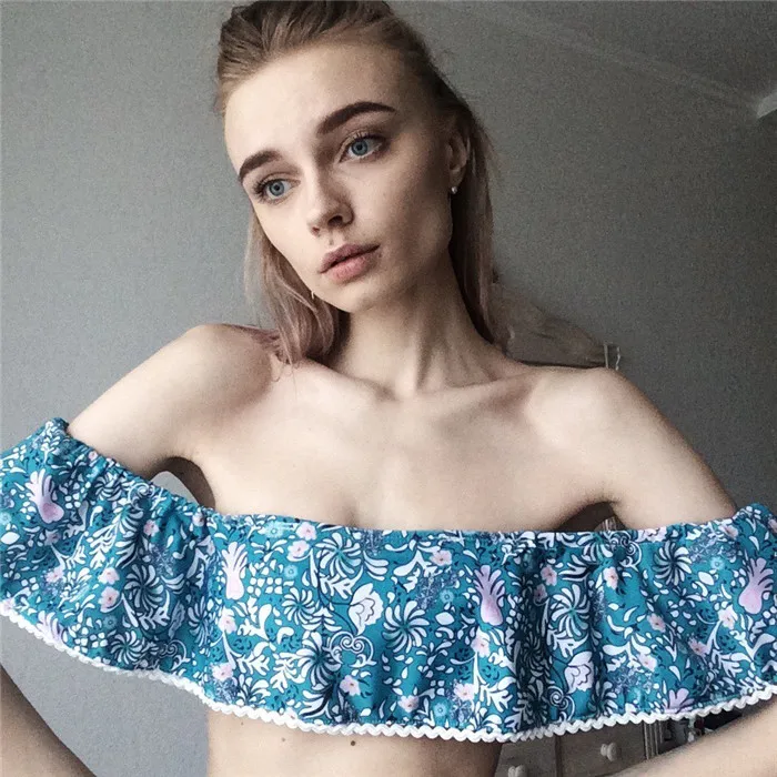 YOUME Bikinis Women Swimsuit Push Up Swimwear Women 2017 New Sexy Bandeau Print Brazilian Bikini Set Beach Wear Bathing Suits