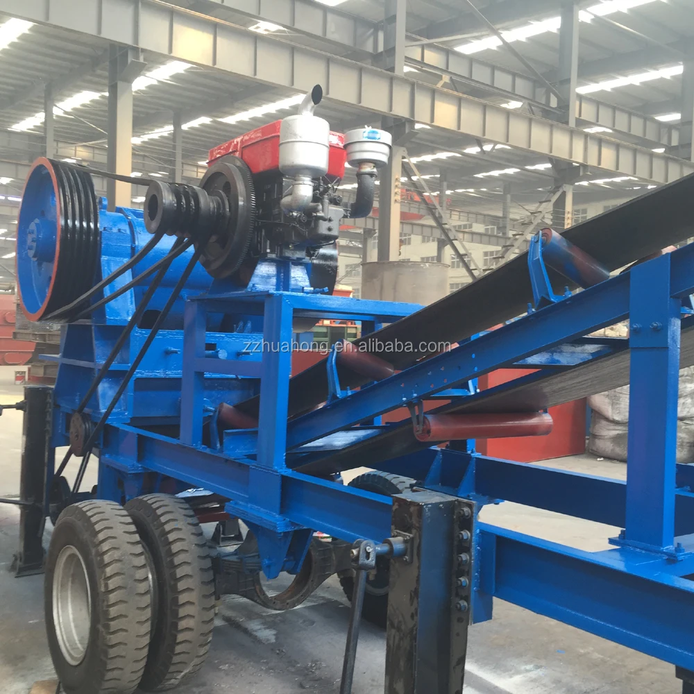 Каменная мобильная дробилка, передвижная щековая дробилка, щековая дробилка колесного типа