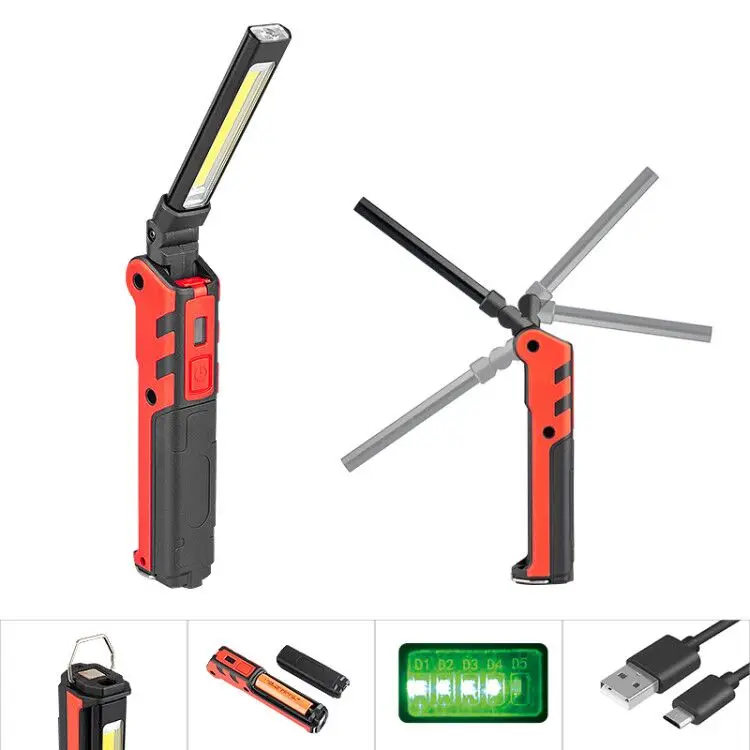 Многофункциональный светодиодный светильник 3 Вт 5 Вт COB USB с регулируемой яркостью и магнитным основанием