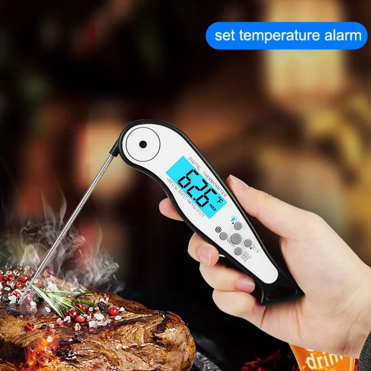 
Instant Read Kitchen Meat Thermometer With Alarm Function 
