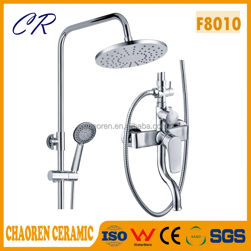 WC bath Factory price Stainless steel Wall Mounted Thermostatic Slide Rail Shower Set