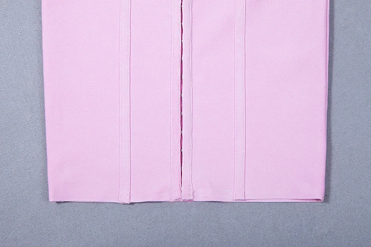 Pink wholesale celebrity cheap mini style rayon midi high quality long sleeve party vestidos sexy women bodycon bandage dress